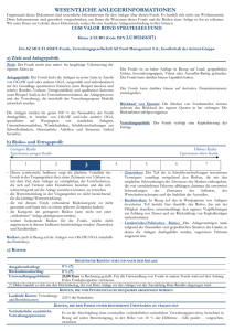 Informations clés pour l`investisseur