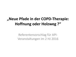 Neue Pfade in der COPD-Therapie - St. Elisabethen