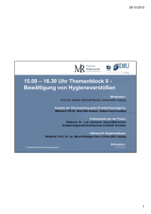 15.00 &ndash; 16.30 Uhr Themenblock II - Dresden International University