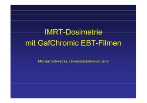 IMRT-Dosimetrie mit GafChromic EBT-Filmen