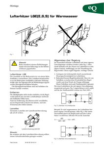 Lufterhitzer LQE(E,G,S) für Warmwasser