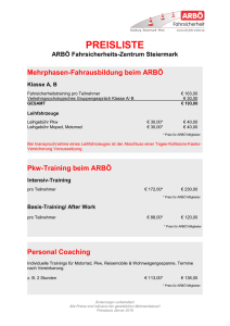 Pkw-Training beim ARBÖ