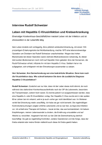 Interview mit Hepatitis-Patient Rudolf Schweizer - Deutsche AIDS