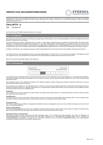 WESENTLICHE ANLEGERINFORMATIONEN Ethna-AKTIV