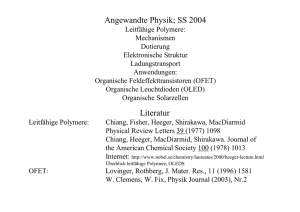 Leitfähige Polymere - Institut für Physik und Chemie