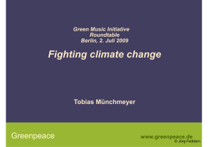 Fighting Climate Change - Green Music Initiative