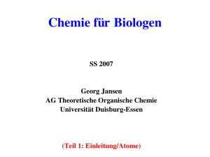 Chemie für Biologen - Institut für Organische Chemie