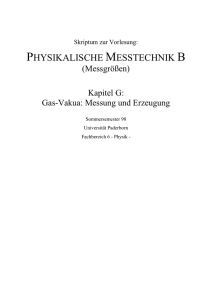 Vorlesung Physikalische Meßtechnik B (SS 98)