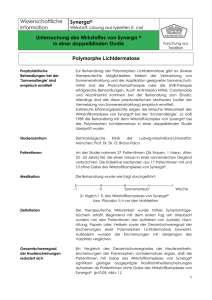 Wissenschaftliche Information Synerga® Untersuchung