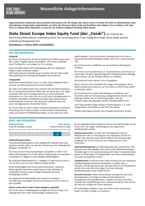 State Street Europe Index Equity Fund P Shares