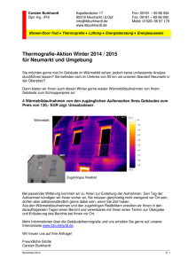 Thermografie-Aktion Winter 2014 / 2015 für Neumarkt und Umgebung