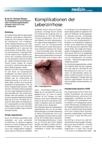 Komplikationen der Leberzirrhose