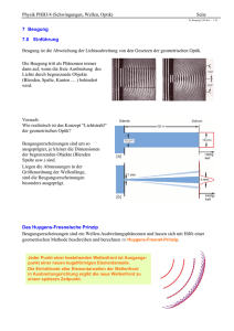Physik PHB3/4 (Schwingungen, Wellen, Optik) Seite 7 Beugung 7.0