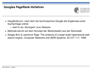 Googles PageRank-Verfahren