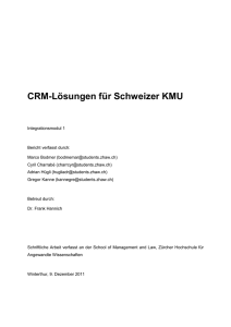 Prjektauftrag CRM für KMU - CRM