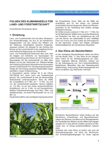 Folgen DeS KlIMAWAnDelS Für lAnD