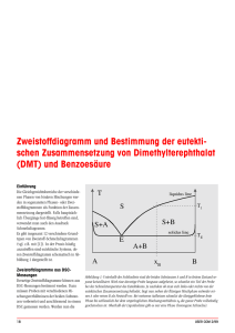 Zweistoffdiagramm und Bestimmung der eutektischen