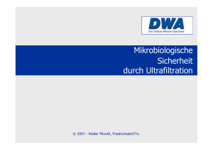 Mikrobiologische Sicherheit durch Ultrafiltration