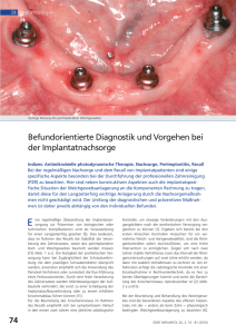 Befundorientierte Diagnostik und Vorgehen bei der