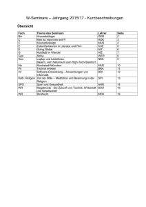 W-Seminare – Jahrgang 2015/17
