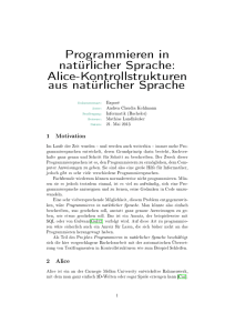 Programmieren in natürlicher Sprache: Alice-Kontrollstrukturen