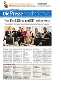 Fast Food, Klima und EU – seitenweise