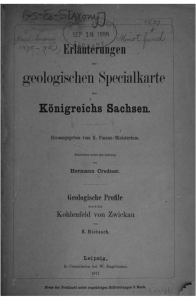 Erläuterungen zur geologischen Specialkarte