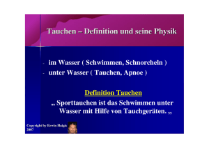 Tauchen – Definition und seine Physik - VIP