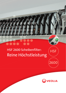 HSF 2600 Scheibenfilter - Veolia Water Technologies Deutschland