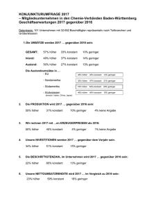 KONJUNKTURUMFRAGE 2017 - Chemie