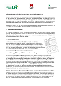 Infoblatt Tierarzneimittelanwendung LFI LK TÄK NÖ Juni 2014