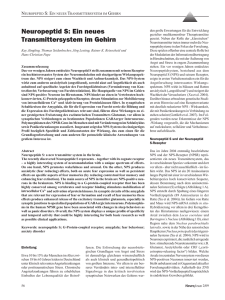 Neuropeptid S: Ein neues Transmittersystem im Gehirn (PDF