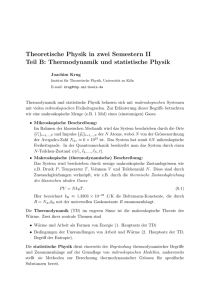 Thermodynamik und statistische Physik