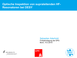 Optische Inspektion von Supraleitenden HF - DESY