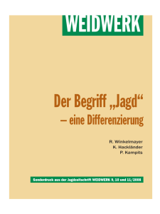 Begriff Jagd - Rudolf Winkelmayer