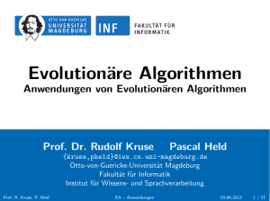 Evolutionäre Algorithmen - Otto-von-Guericke