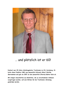 und plötzlich ist er 60! - VfL Jesteburg, Tischtennis