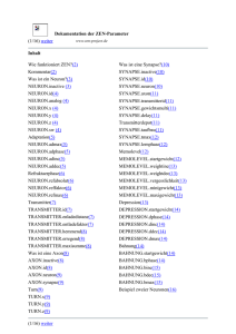 ZEN - NEURALES NETZ - Dokumentation der Parameter