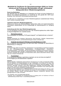 Zertifizierung von Fachfirmen für Sprachalarmanlagen (SAA)