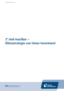 Klimastrategie von Union Investment