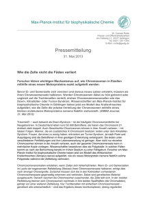 Pressemitteilung - Max-Planck-Institut für biophysikalische Chemie