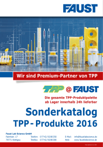 TPP-Sonderkatalog, D - Faust Lab Science, 79771 Klettgau