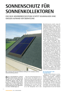 Solarthermie-Sonnenschutz fuer