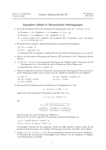 Komplexe Zahlen 3: Harmonische Schwingungen