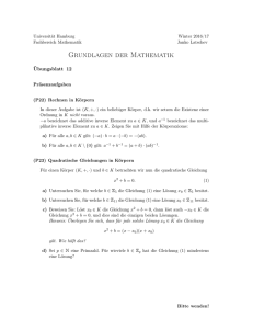 Blatt 12 - Fachbereich Mathematik