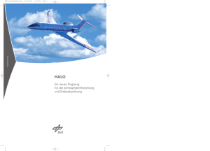 Ein neues Flugzeug für die Atmosphärenforschung - HALO