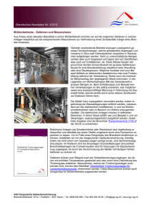 Brandschutz-Newsletter Nr. 3/2012 Mühlenbetriebe