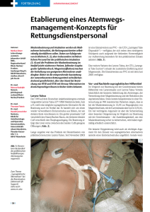 Etablierung eines Atemwegs- management