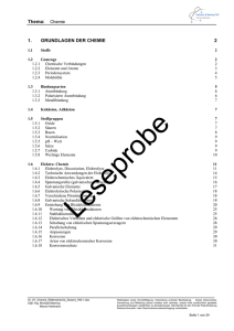 Thema: Chemie 1. GRUNDLAGEN DER CHEMIE 2