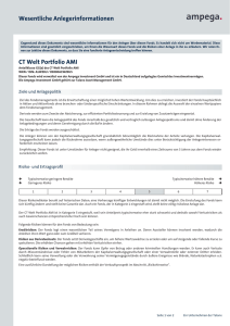 Wesentliche Anlegerinformationen CT Welt Portfolio AMI